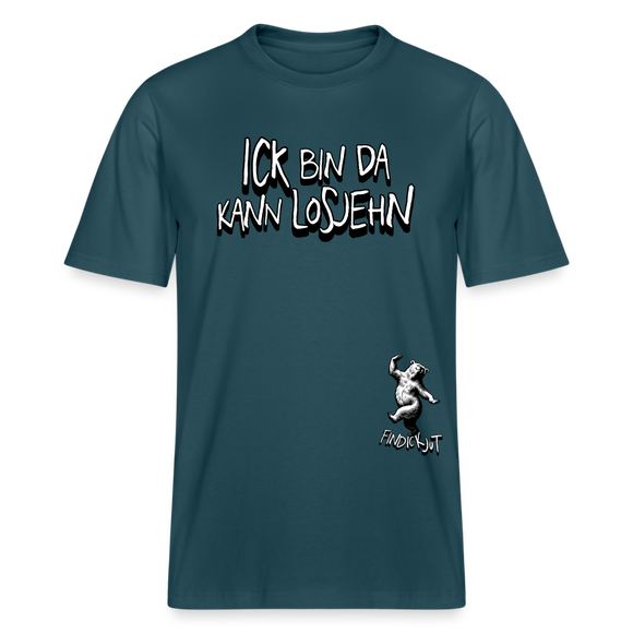 ICK BIN DA-Relaxed Fit Unisex Bio-T-Shirt - Dunkles Petrol