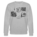 Berlin Souvenir mit Berliner Schnauze-NEESE-Unisex Bio-Sweatshirt - Grau meliert