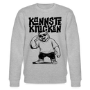 Berliner Spruch-KANNNSTE KNICKEN-Unisex Bio-Sweatshirt mit Berliner Bär - Grau meliert