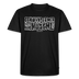 Berliner Spruch-ICK WUNDER MIR ÜBER JAR NÜSCHT MEHR-Männer Premium BIO T-Shirt - weiss gerahmte Schrift auf Schwarzem Stoff
