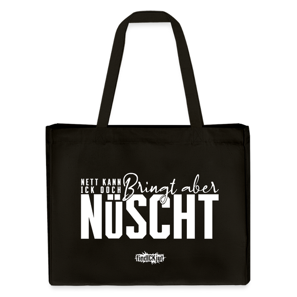 NETT KANN ICK OOCH-Berliner Spruch-Einkaufstasche - Schwarz