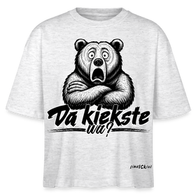 Da kiekste, wa? Frauen Boxy Bio-T-Shirt - Weiß meliert