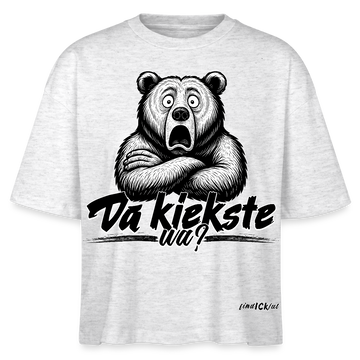 Da kiekste, wa? Frauen Boxy Bio-T-Shirt - Weiß meliert