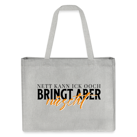 NETT KANN ICK OOCH - Einkaufstasche - Grau meliert