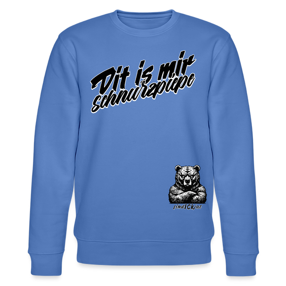 Dit is mir SCHNURZPIEPE-Unisex Bio-Sweatshirt - Blau