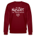 NÜSCHT FÜR SCHWACHE NERVEN-Unisex Bio-Sweatshirt mit Berliner Schnauze - Burgunderrot