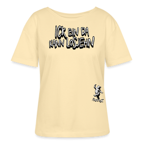 ICK BIN DA-Rundhals Frauen Bio-T-Shirt - Creme
