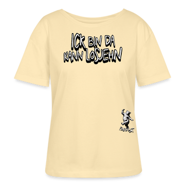 ICK BIN DA-Rundhals Frauen Bio-T-Shirt - Creme