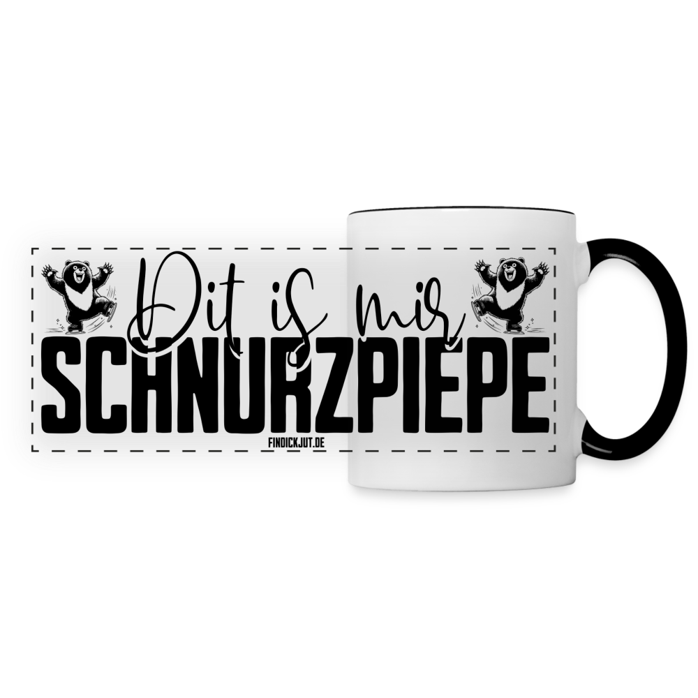 SCHNURZPIEPE - Panoramatasse - Weiß/Schwarz