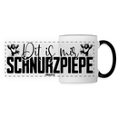 SCHNURZPIEPE - Panoramatasse - Weiß/Schwarz