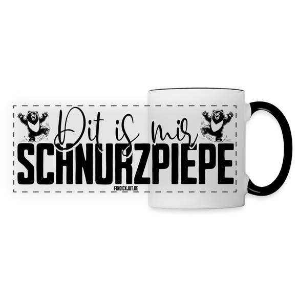 SCHNURZPIEPE - Panoramatasse - Weiß/Schwarz