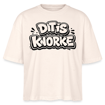 DIT IS KNORKE-Frauen Boxy Bio-T-Shirt - Naturroh