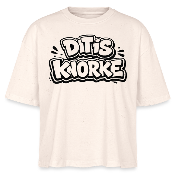 DIT IS KNORKE-Frauen Boxy Bio-T-Shirt - Naturroh