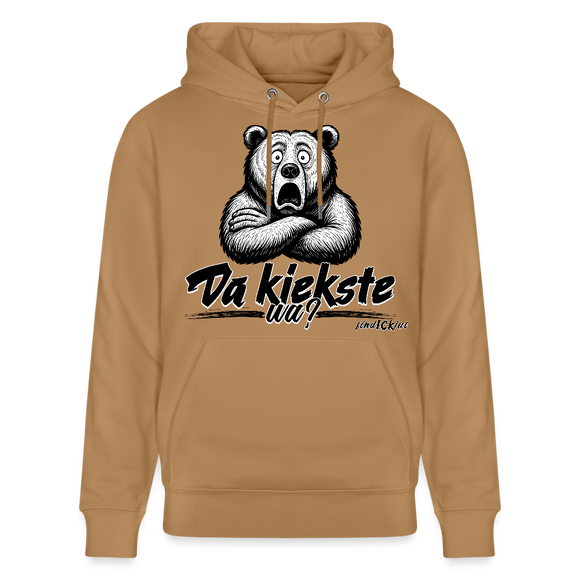 Da kiekste, wa?-Unisex Bio-Hoodie - Karamell 