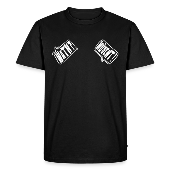 WATN? NÜSCHT!-Männer Premium BIO T-Shirt - Schwarz