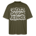 Berliner Spruch-VAFATZ DA VOM JELÄNDE-Oversized Unisex Bio Shirt - Khaki