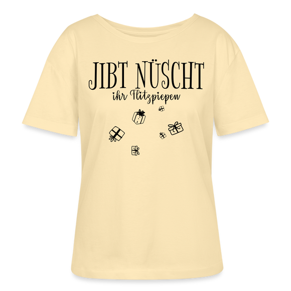 JIBT NÜSCHT IHR FLITZPIEPEN-Rundhals Frauen Bio-T-Shirt - Creme