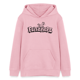 FLITZPIEPE-Teenager Bio-Hoodie - Hellrosa