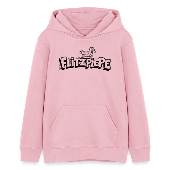 FLITZPIEPE-Teenager Bio-Hoodie - Hellrosa