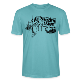 Dit freundliche Shirt mit Berliner Schnauze-MACH 'N ABJANG-Unisex Bio T-Shirt - Pastelltürkis