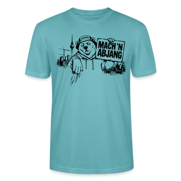 Dit freundliche Shirt mit Berliner Schnauze-MACH 'N ABJANG-Unisex Bio T-Shirt - Pastelltürkis