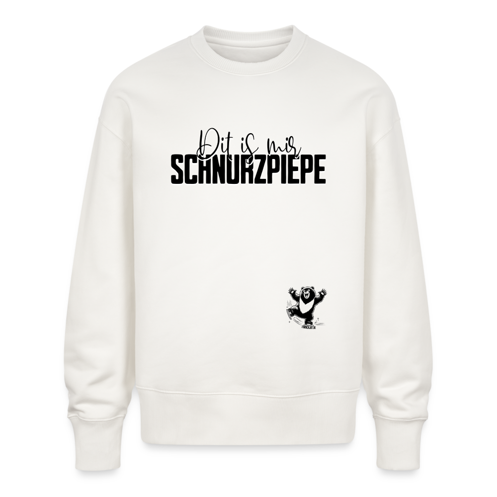 SCHNURZPIEPE - berliner kultspruch-Unisex Oversize Bio Pullover - OFF WHITE