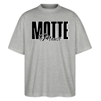 MOTTE UND MAUSI-Oversized Unisex Bio T-Shirt - Grau meliert