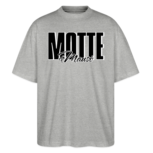 MOTTE UND MAUSI-Oversized Unisex Bio T-Shirt - Grau meliert