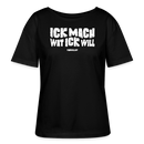 ICK MACH WAT ICK WILL-Rundhals Frauen Bio-T-Shirt - Schwarz