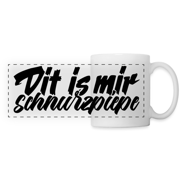 Dit is mir SCHNURZPIEPE-Panoramatasse - Weiß