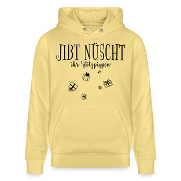 JIBT NÜSCHT in Berlin zu Weihnachten-Unisex Bio-Hoodie - Gelb Viva 