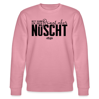 Berliner Spruch-NETT KANN ICK OOCH-Unisex Bio-Sweatshirt - Lila Traum