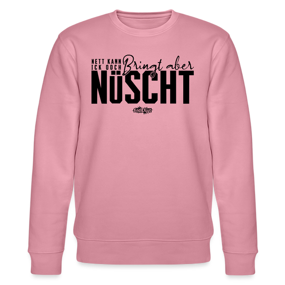 Berliner Spruch-NETT KANN ICK OOCH-Unisex Bio-Sweatshirt - Lila Traum