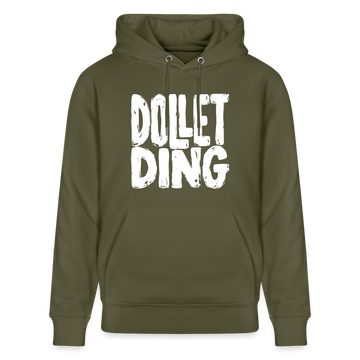 Berliner Spruch-DOLLET DING-Unisex Bio-Hoodie - Khaki Grün