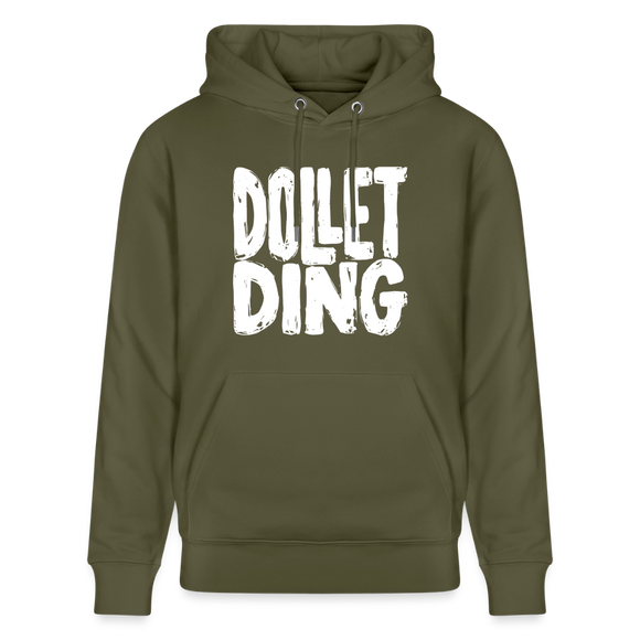 Berliner Spruch-DOLLET DING-Unisex Bio-Hoodie - Khaki Grün