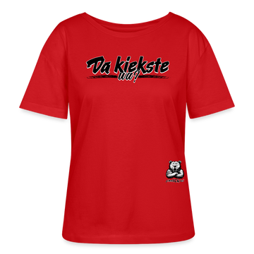 DA KIEKSTE, WA?-Rundhals Frauen Bio-T-Shirt - Rot