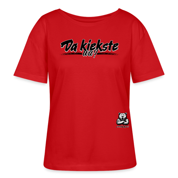 DA KIEKSTE, WA?-Rundhals Frauen Bio-T-Shirt - Rot