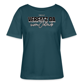 VERFATZ DA VOM JELÄNDE-Rundhals Frauen Bio-T-Shirt - Dunkles Petrol