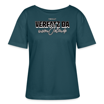 VERFATZ DA VOM JELÄNDE-Rundhals Frauen Bio-T-Shirt - Dunkles Petrol