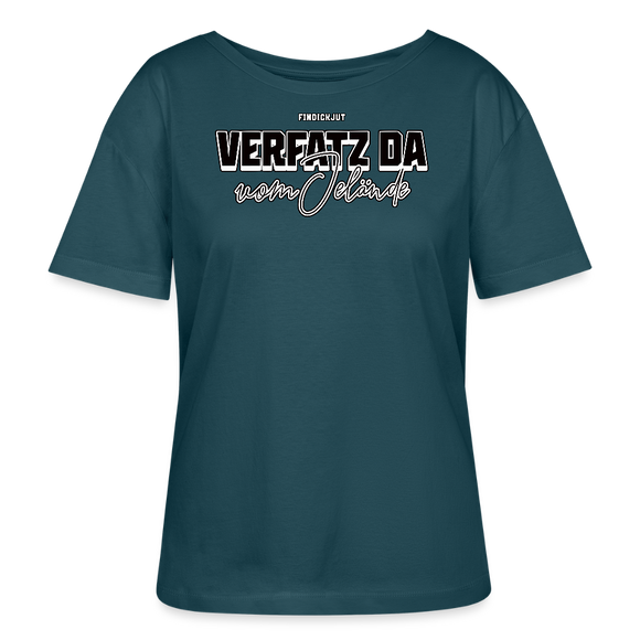 VERFATZ DA VOM JELÄNDE-Rundhals Frauen Bio-T-Shirt - Dunkles Petrol