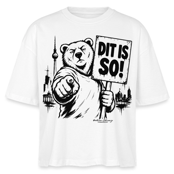 Berlin Souvenir Shirt-DIT IS SO!-Frauen Boxy Bio-T-Shirt - Weiß