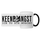 KEENE ANGST ICK TU SIE NÜSCHT - Panoramatasse - Weiß/Schwarz