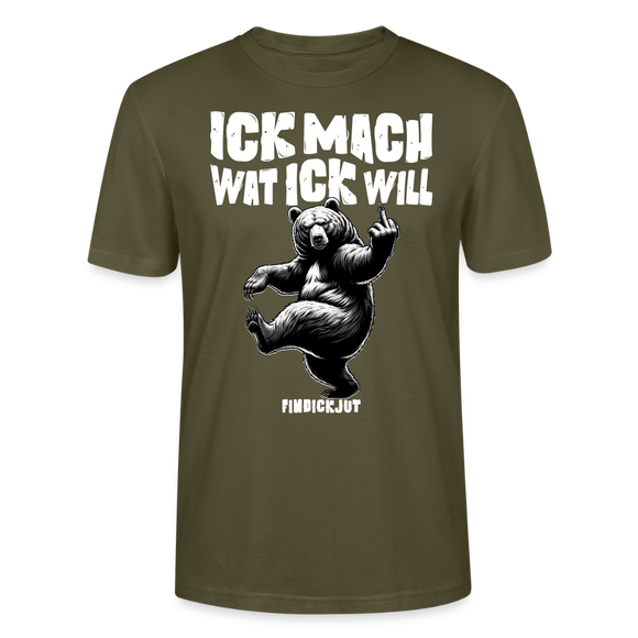 ICK MACH WAT ICK WILL-Unisex T-Shirt BIO IV - Khaki