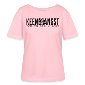 KEENE ANGST, ICK TU SIE NÜSCHT-Rundhals Frauen Bio-T-Shirt - Hellrosa