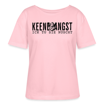 KEENE ANGST, ICK TU SIE NÜSCHT-Rundhals Frauen Bio-T-Shirt - Hellrosa