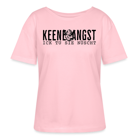 KEENE ANGST, ICK TU SIE NÜSCHT-Rundhals Frauen Bio-T-Shirt - Hellrosa