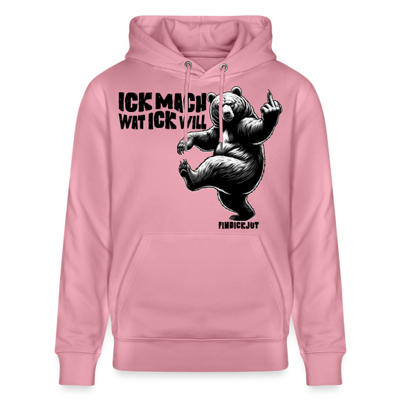 ICK MACH WAT ICK WILL-Unisex Bio-Hoodie IV - Lila Traum