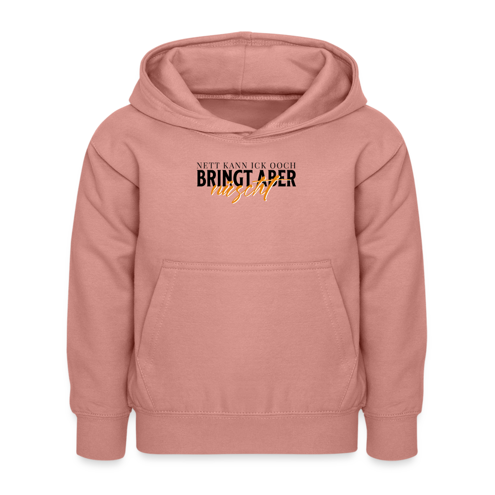 NETT KANN ICK OOCH - Kinder Hoodie - Altrosa