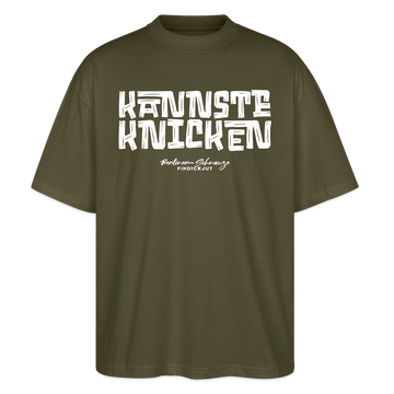 KANNSTE KNICKEN-Oversized Unisex Bio T-Shirt mit echt Berliner Schnauze - Khaki