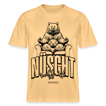 Berlin Shirt mit Schnauze-NÜSCHT-Relaxed Fit Unisex Bio-T-Shirt - Hellgelb
